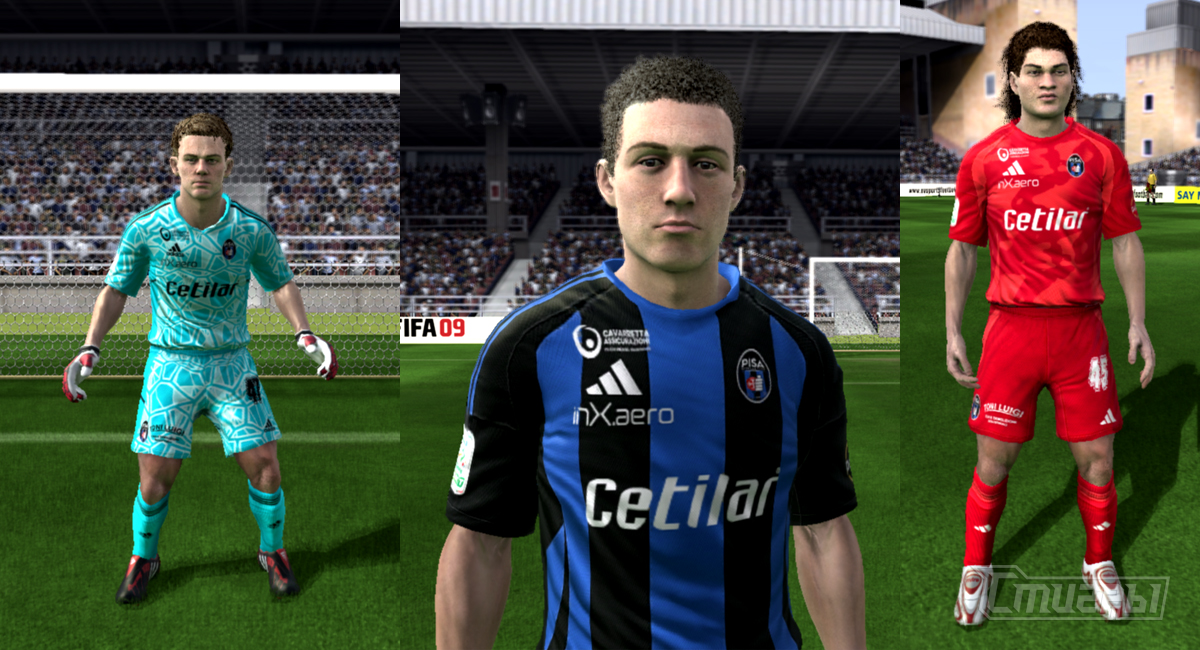 Формы Пизы 2024/25 для FIFA 09/FIFA 10